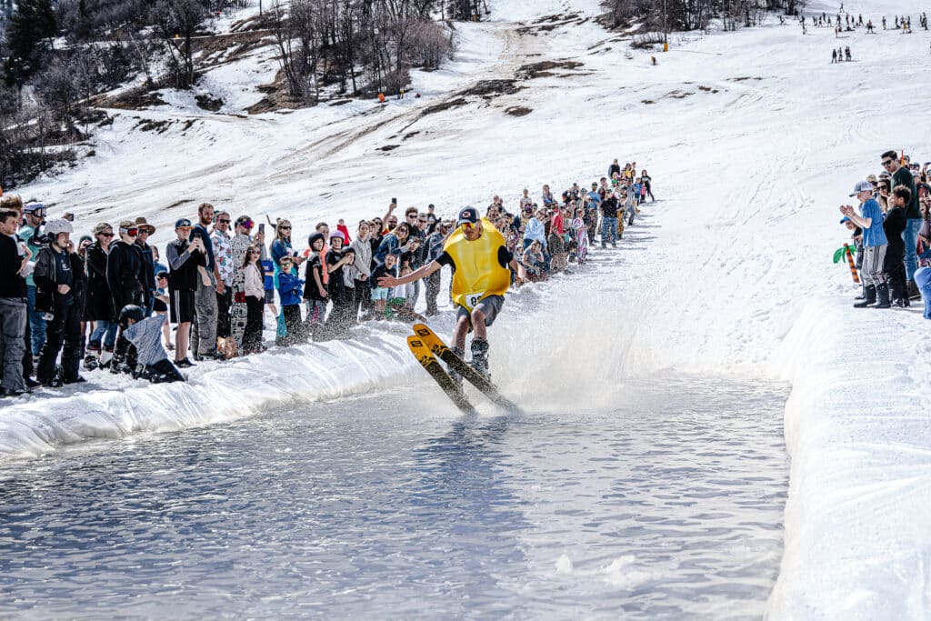 Pond Skim during the World's Best Spring Break at Nordic Valley